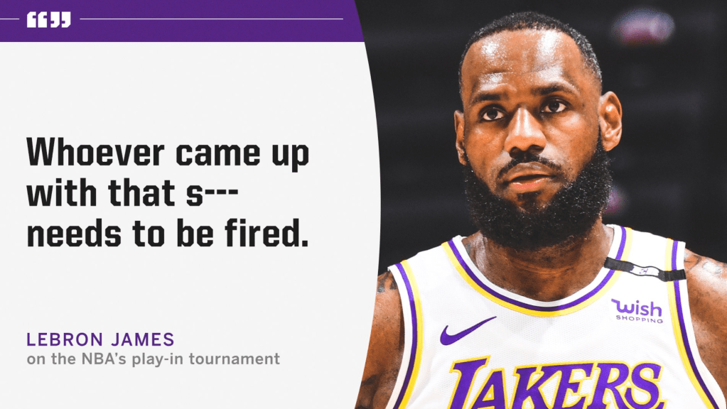 Of Course, LeBron Is Upset About The Play-In Tournament