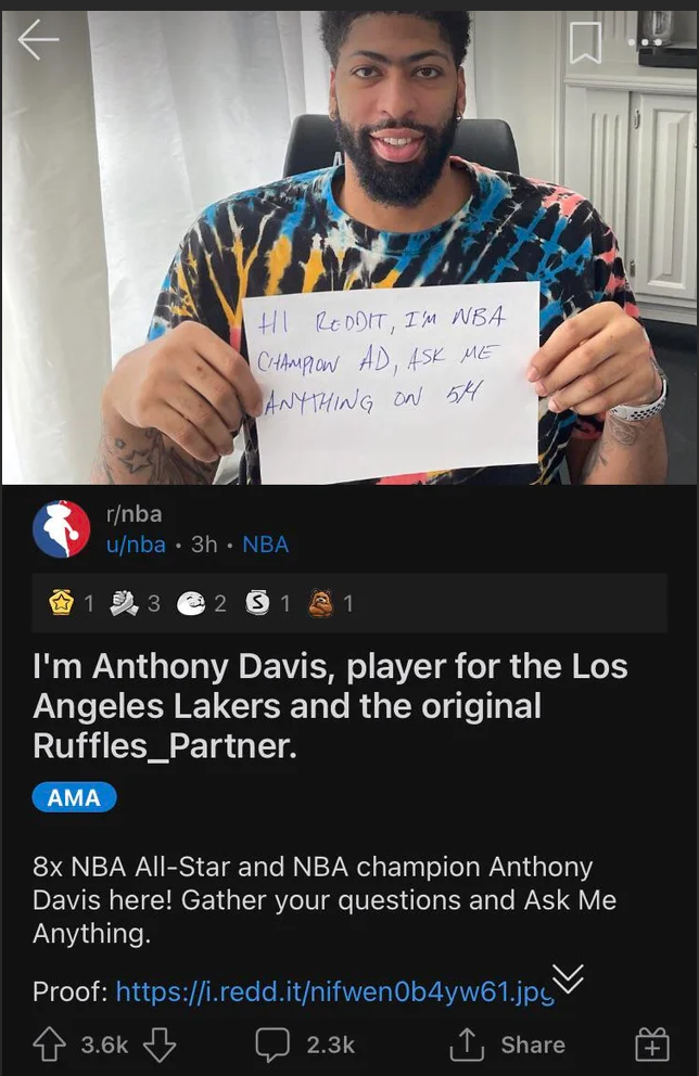 Anthony Davis Had An AMA Last Night, And It Went Horribly