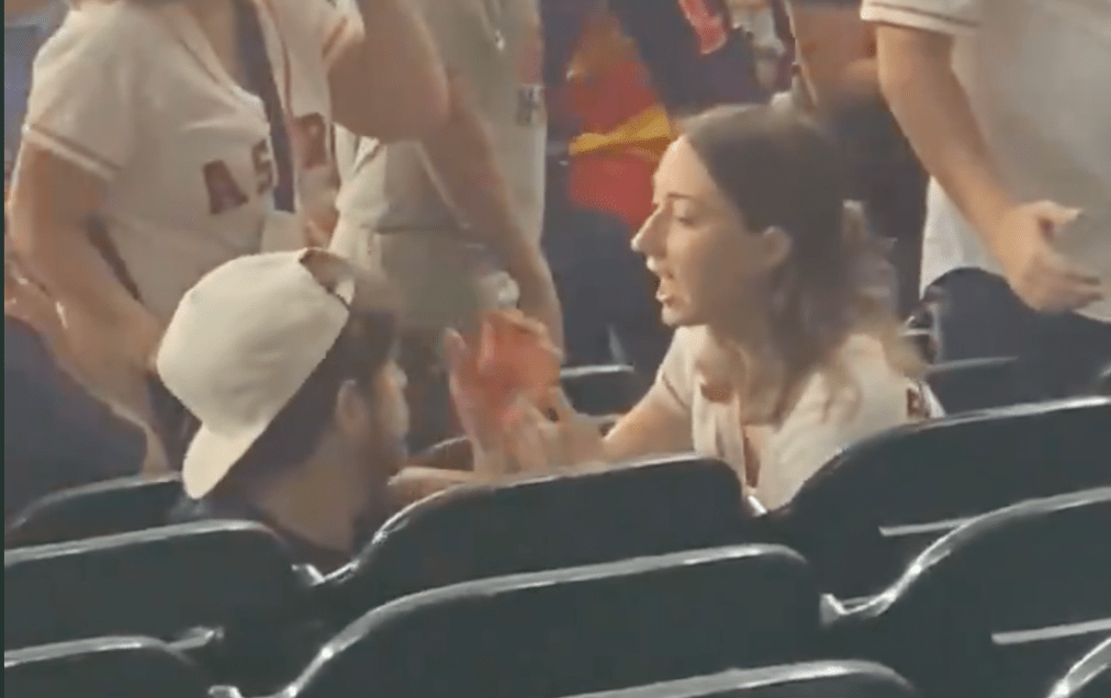 Hey, Astros Fan, Maybe Don’t Get Your Ass Kicked In Front Of Your Girlfriend