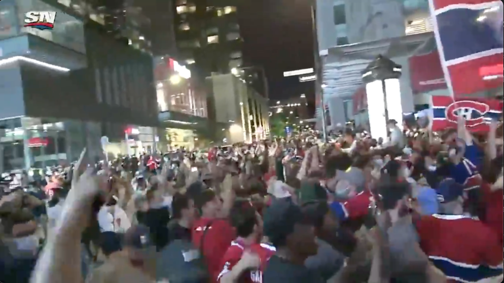 Montreal Went Insane Last Night After The Canadians Swept The Jets