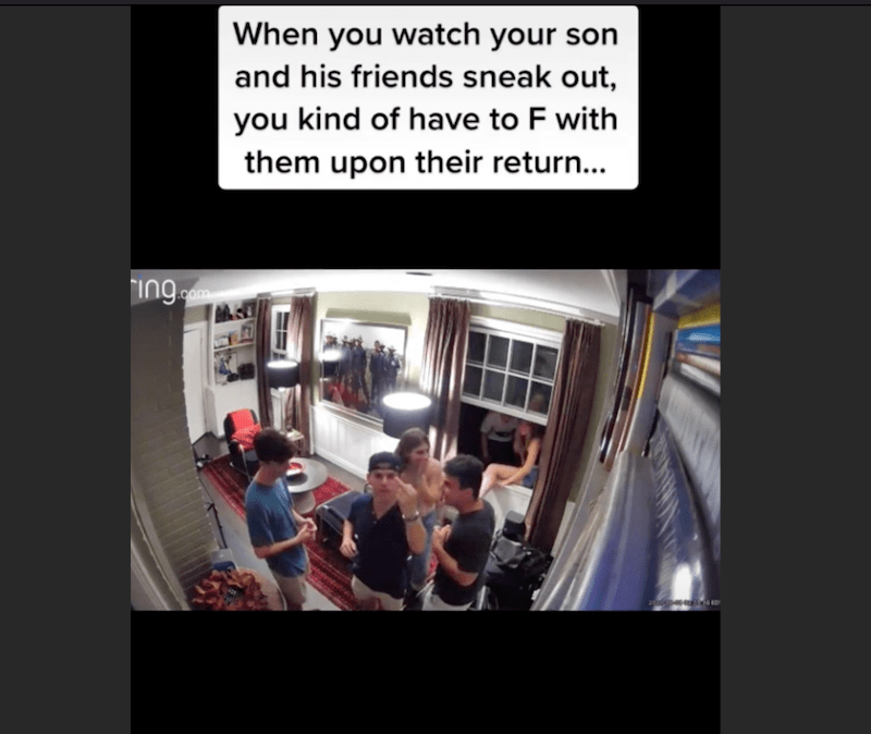 These People Must Have Shit Their Pants When A Dad Caught Them Sneaking Back In The House